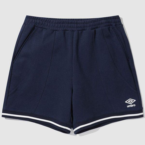 スポーティカラーブロック二重地4.5部丈ハーフパンツ ディープネイビー UP121SHP21_P415376145