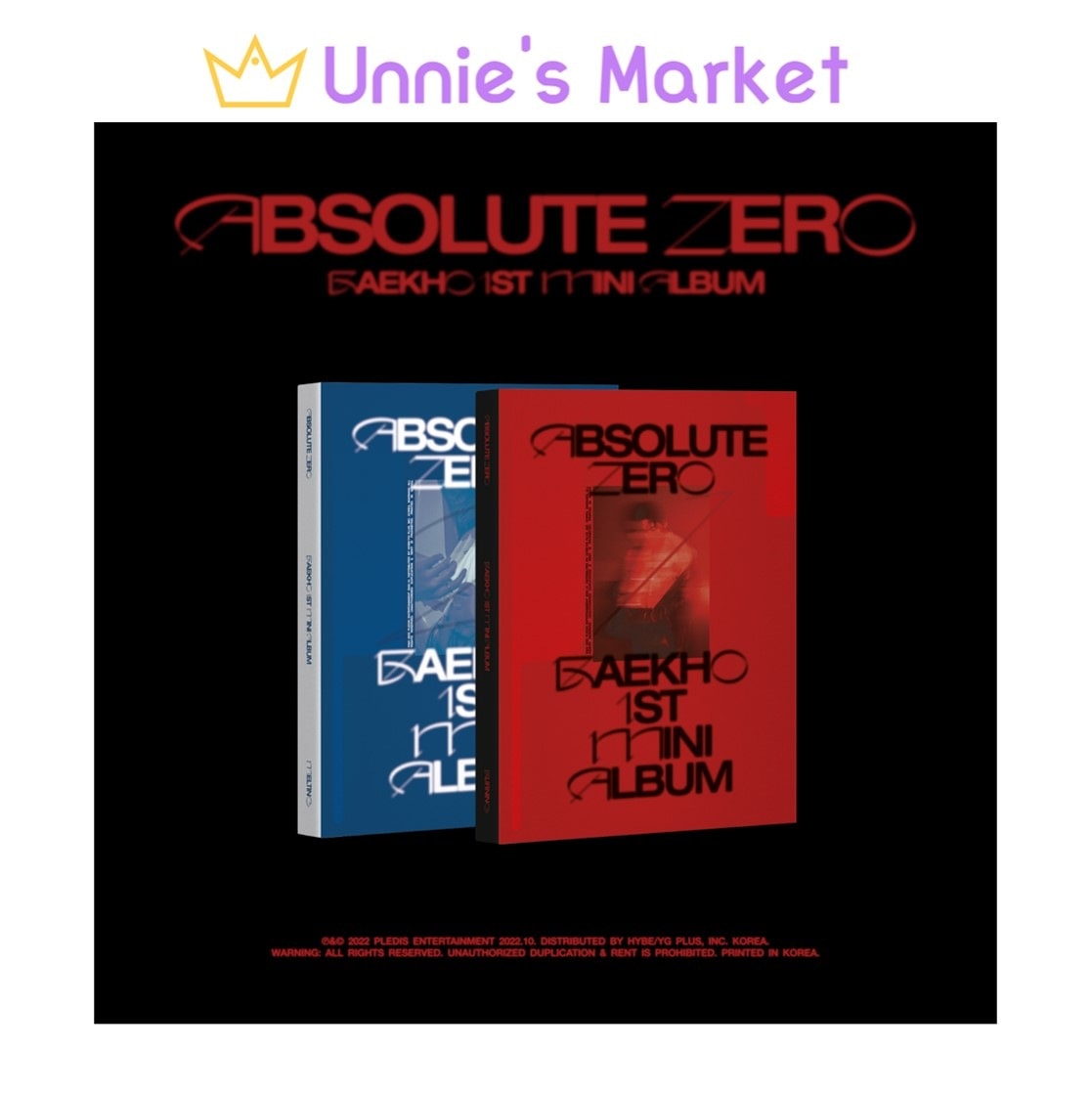 [SET] BAEKHO [Absolute Zero] 1st Mini Album + Free Photocard 1EA(fan-made)