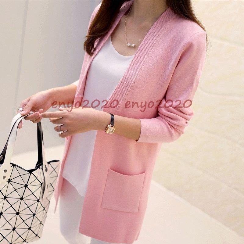 【即納】カーディガン レディース 春秋 ニットカーディガン 長袖 通勤 春アウター 着痩せ 可愛い トップス タイムセール中 5,832円