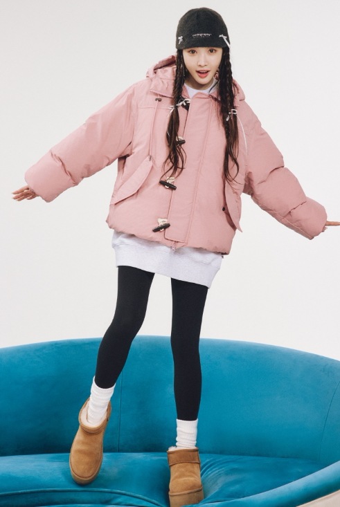 [韓国芸能人着用] ダッフルフードダウン