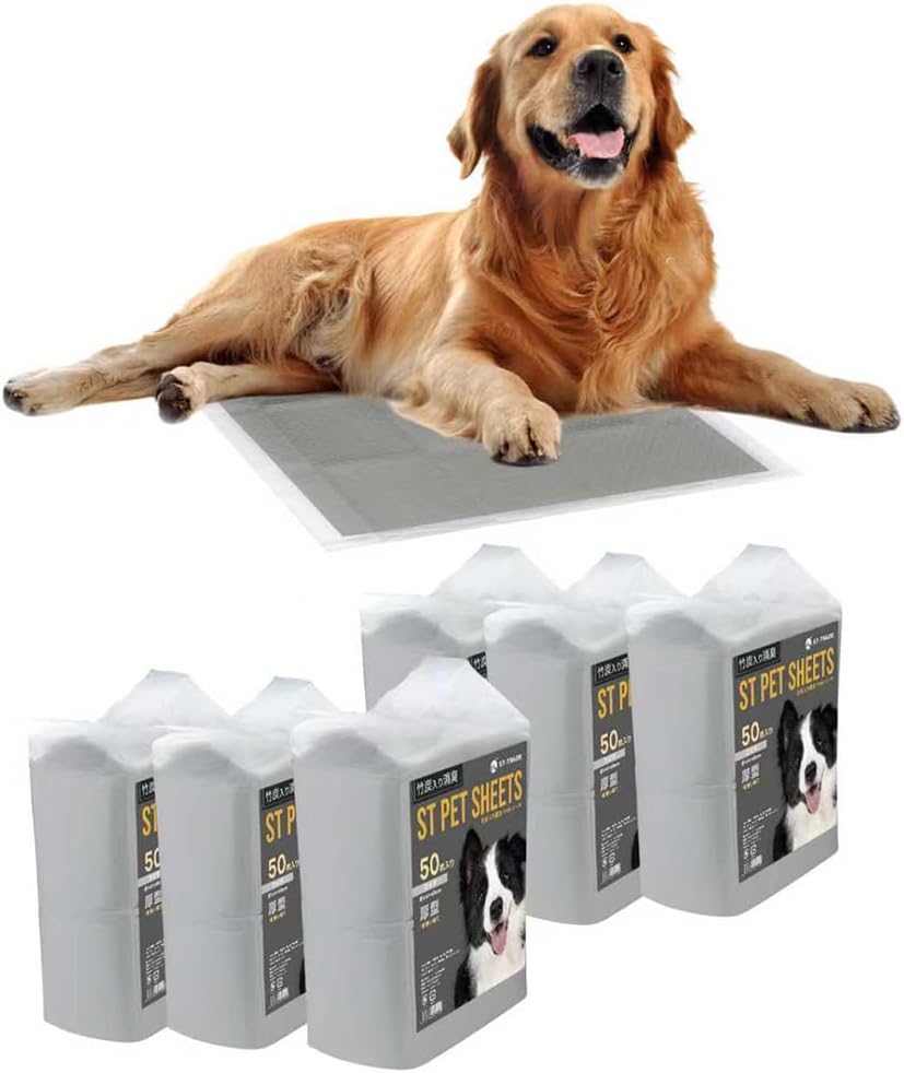 ST-TRADE STペットシーツ 厚型 竹炭入り ワイド 300枚入り ペットシーツ 厚型 スーパーワイド 150枚入り 犬 シーツ 猫 トイレ 猫 用 使い捨 システムトイレ おしっこ 業務用 ト