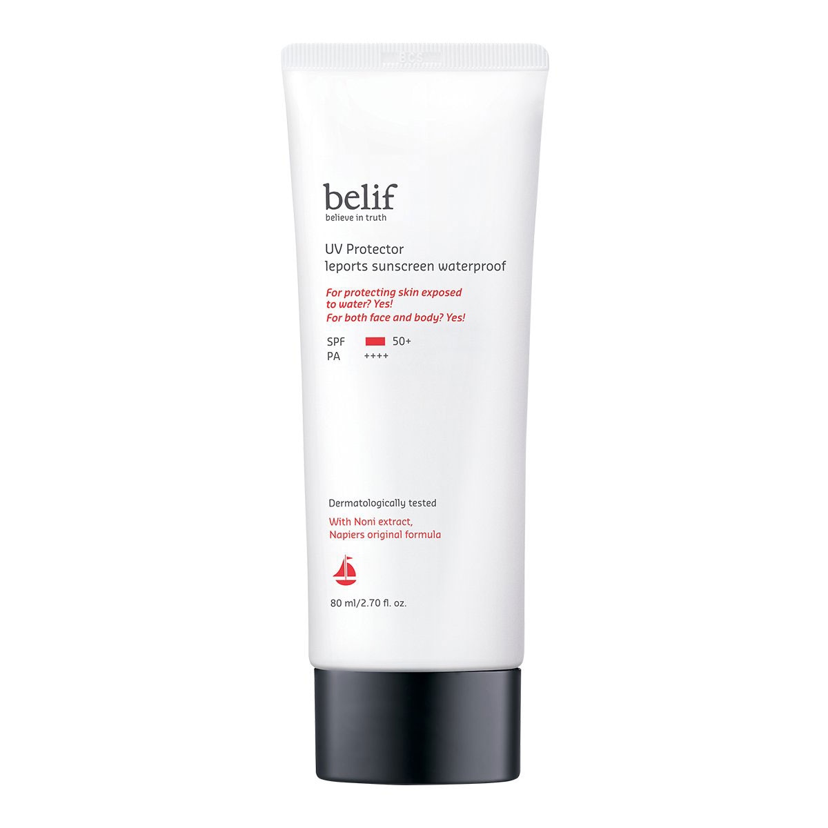 belif UV Protector Leports Sunscreen Waterproof SPF50+/PA++++ 80ml