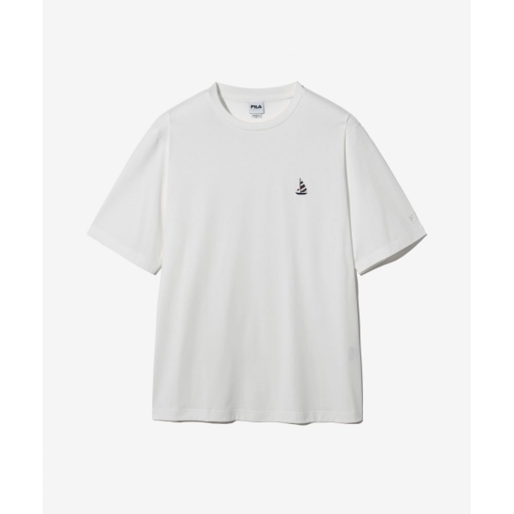 FILA セーリングボートスーピマショートスリーブ T シャツ (FS2RSH2105XOWH)