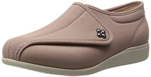 [快歩主義] 介護シューズ 軽量 転倒予防 リハビリ 幅広3E KHS L011 レディース ピンクストレッチ 23.5 cm 3E