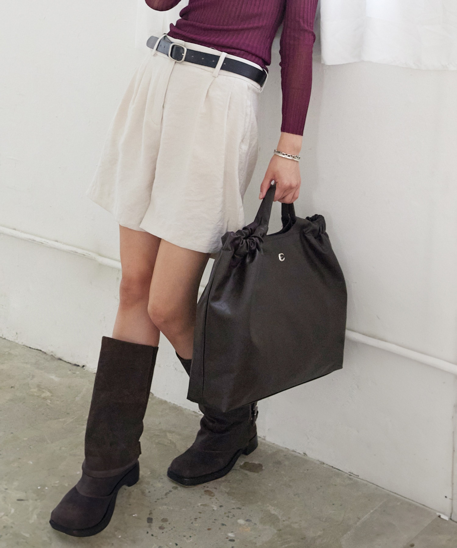 ALUU バッグ ディープブラウン トートバッグ