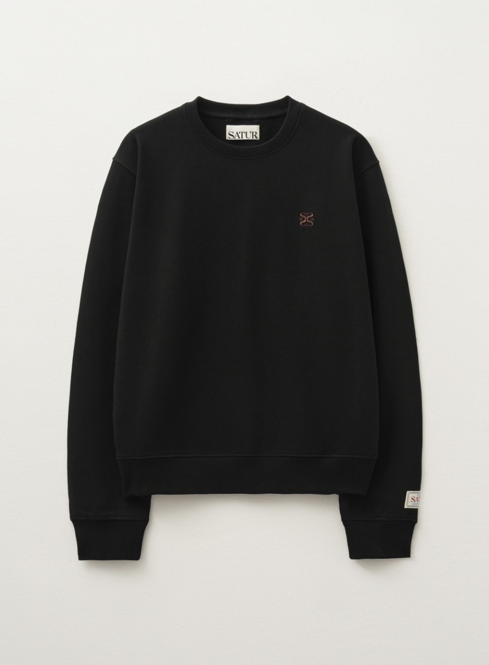 【SATUR】 (W) CLASSIC LOGO BASIC SWEATSHIRT : BLACK BROWN 13,578円