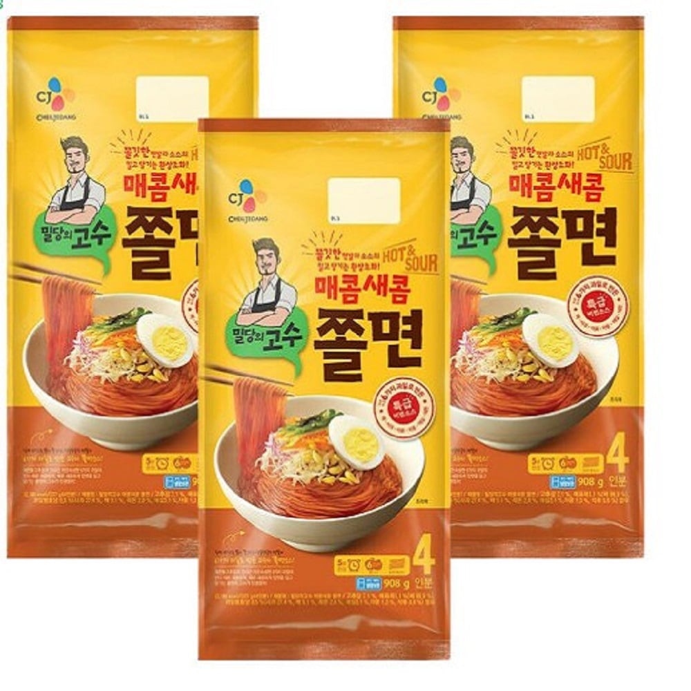 韓国-K MEAL-駆け引きの達人チョルミョン(4人前)908.8gx3個-K FOODおやつ 夜食 酸っぱくてコシのある美味しい一食