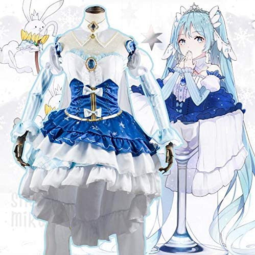 風 雪ミク 初音ミク 雪のプリンセス コスプレ衣装 コスチューム イベント仮装12800