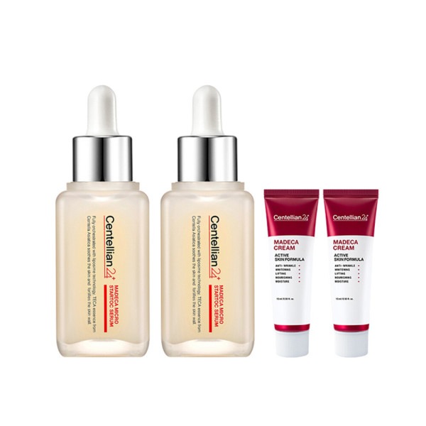 マデカ スタートーク セラム 50ml 2個+マデカクリーム アクティブスキンフォーミュラ 15ml 2個