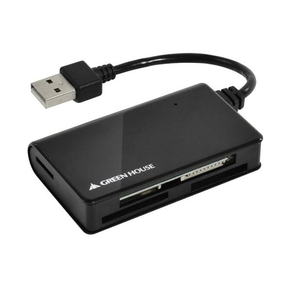 (まとめ) グリーンハウス カードリーダ/ライタブラック GH-CRM1A-BK 1台 (×10セット) 8,243円