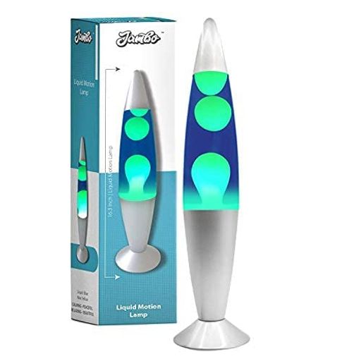 JAMBO 16インチ 美しいランプ 溶岩のように流れるワックス入り (ブルーとイエロー/グリーンのワックス) リラックスできるナイトライト 室内装飾 リビングルーム オフィス 寝室用ランプ 大人 テ