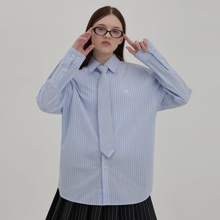 Tie Set Stripe シャツ SKYBLUE 9,148円