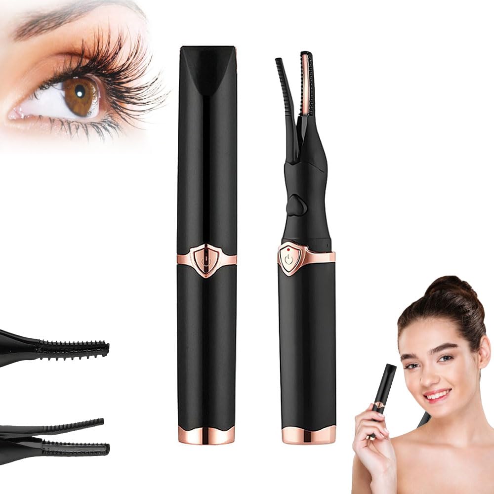 ホットアイラッシュカーラー2025充電式加熱アイラッシュカーラークイック加熱カーリングインスタントグラム用2イン1電動アイラッシュカーラーUSBケーブル付きアップグレード電動アイラッシュカーラー