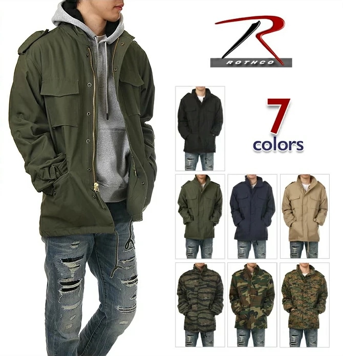 ロスコ M65 フィールドジャケット メンズ ジャケット 大きいサイズ M-65 ミリタリージャケット ビッグシルエット キルティングライナー付 ミリタリー カジュアル アウター サバゲ