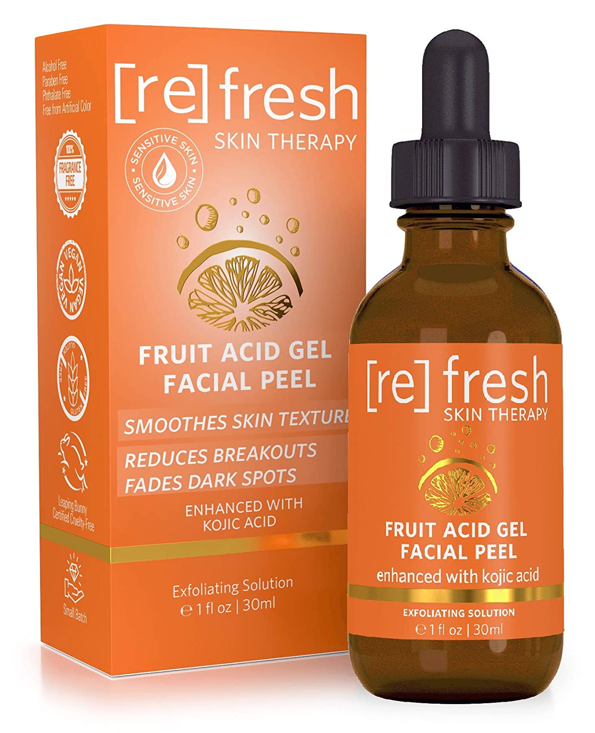 天然スキンケアαヒドロキシ酸グリコール酸フルーツ酸ピーリングゼリー-リフレッシュエッセンシャル