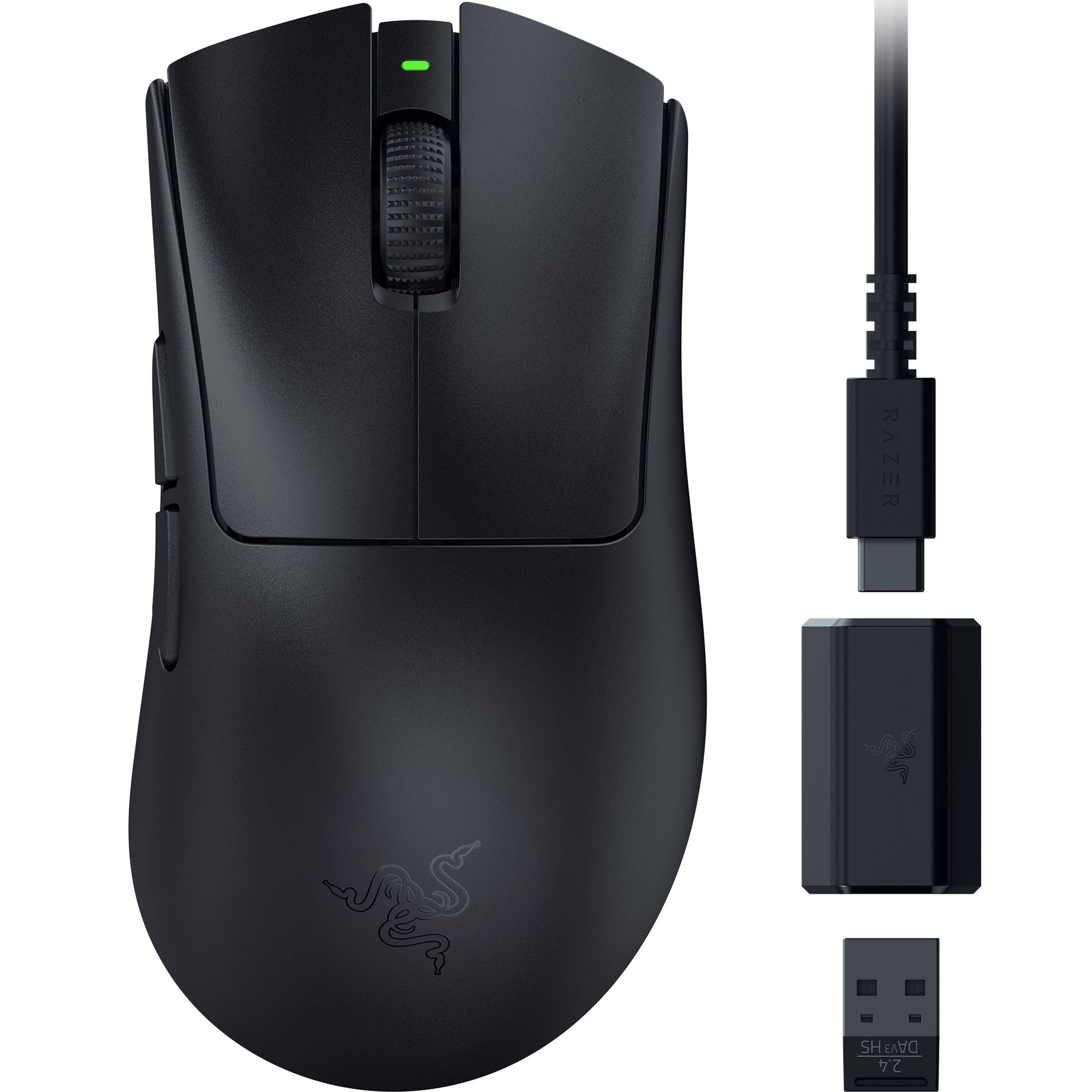 Razer レイザー DeathAdder V3 HyperSpeed ワイヤレス ゲーミングマウス 超軽量 55g 小型 コンパクトな形状でありながら自然なグリップを提供 つかみ持ち/つまみ持ちに対