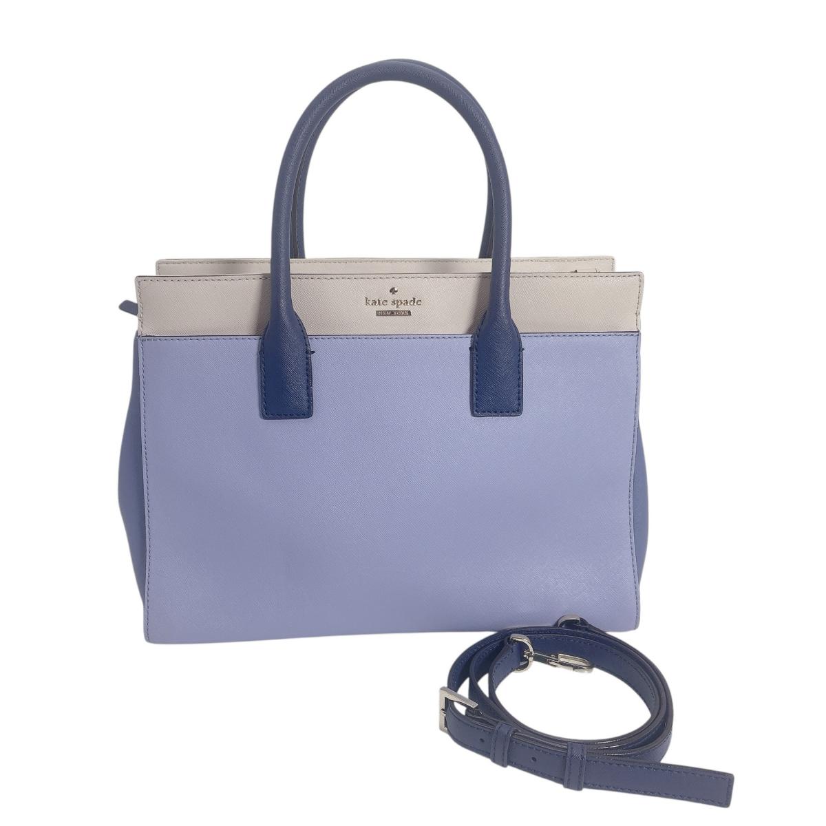 2WAYバッグ ショルダーバッグ ブルー×アイボリー