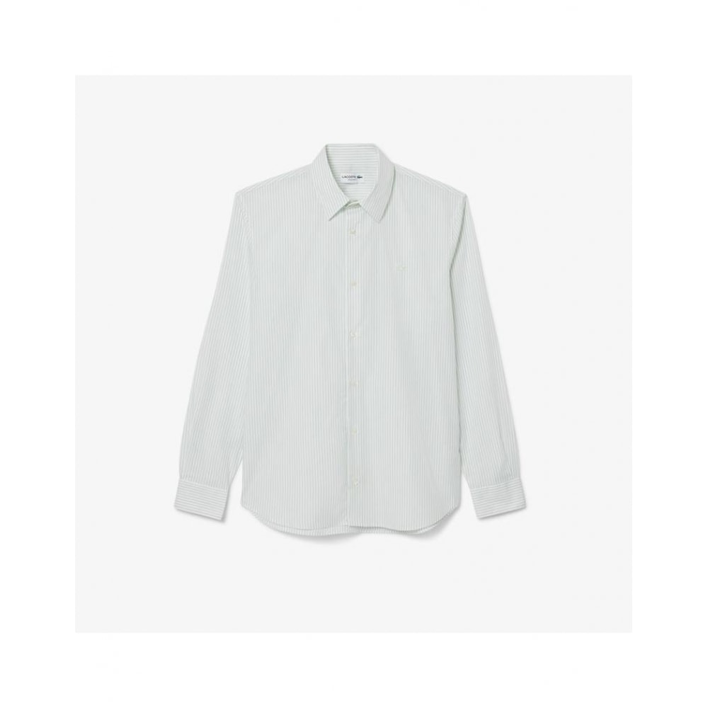 ラコステ メンズ ポプリン ストライプ シャツ CH2583-55G