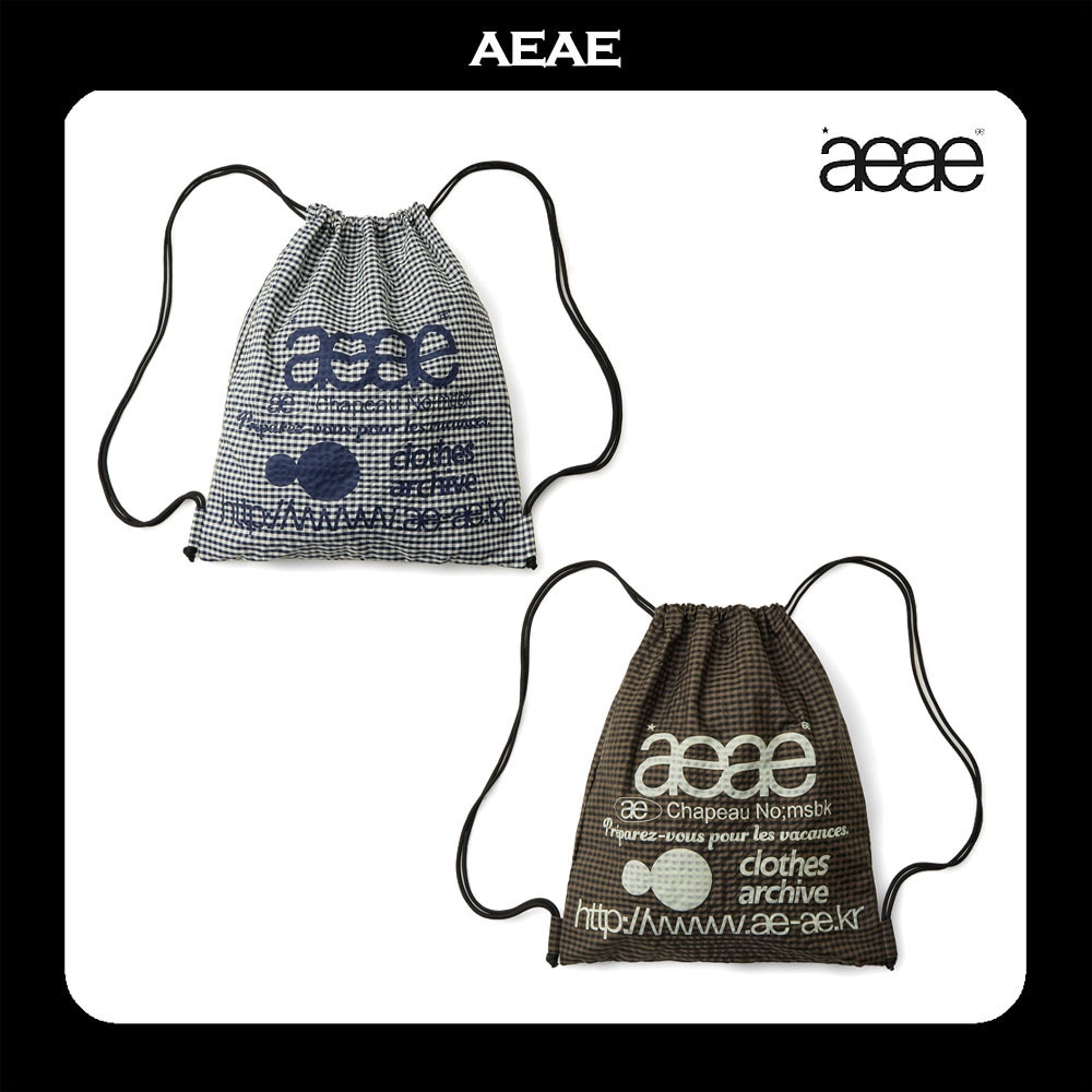 25SS WEB LOGO CHECK GYM SACK