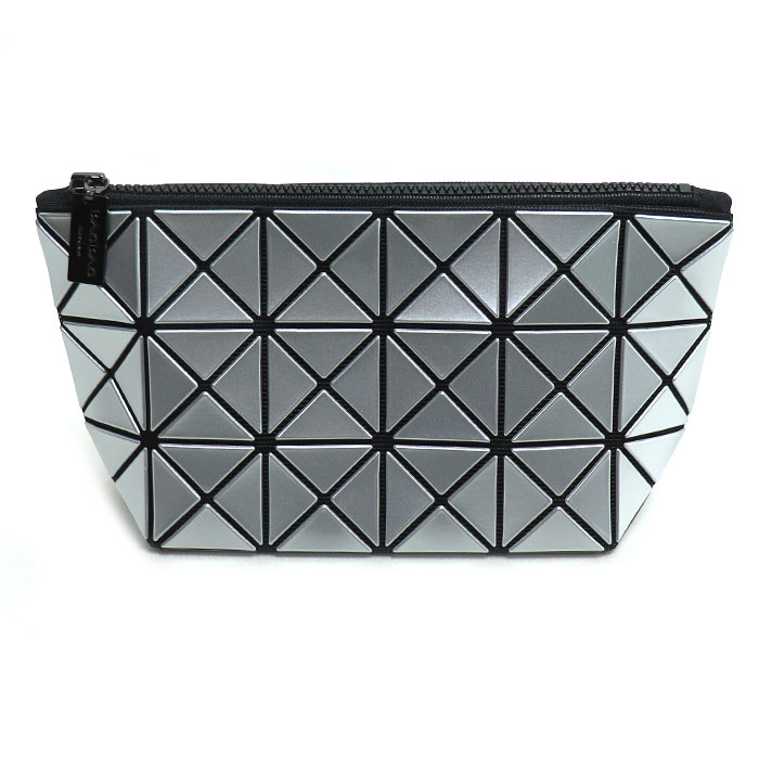 ISSEY MIYAKE イッセイミヤケ BAOBAO PRIZM ポーチ シルバー BB63-AG051 レディース 中古 美品