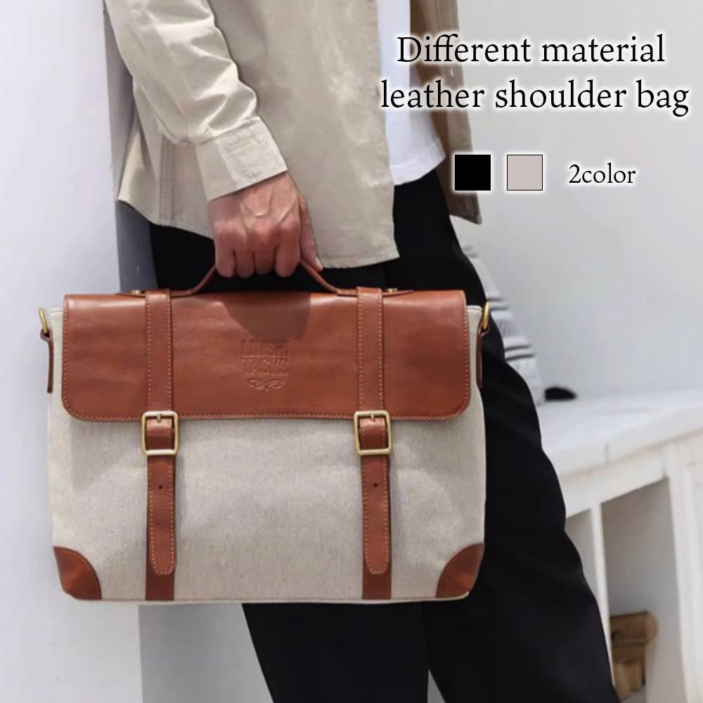 ショルダーバッグ メンズ 異素材レザーショルダーバッグ ブランド ハイ A4 軽量 斜めがけ おしゃれ レザー 春 夏 多収納 黒 小さめ 縦型 革 人気 大きめ 鞄 冬 ボディバッグ かっこいい 2