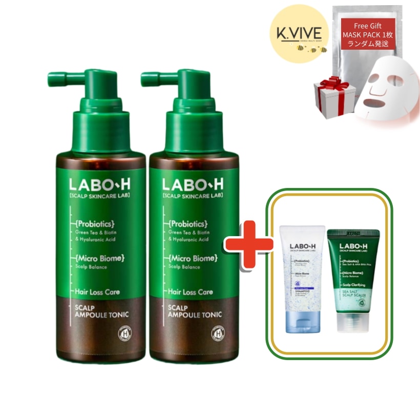 [LABO-H] 頭皮ケアアンプルトニック 100mlx2個 /抜け毛に悩む/ 頭皮環境ケア/毛髪サポート/韓国アンプルトニッ/韓国おすすめアンプルトニッ/頭皮用アンプル