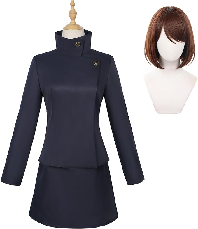 新作入荷コスチュームコスプレ衣装 呪術廻戦 第2期 全員制服 ウィッグ付き アクセサリー付き 高専 家入硝子 全セット コスチューム 変身 仮装 ステージ服コスプレ