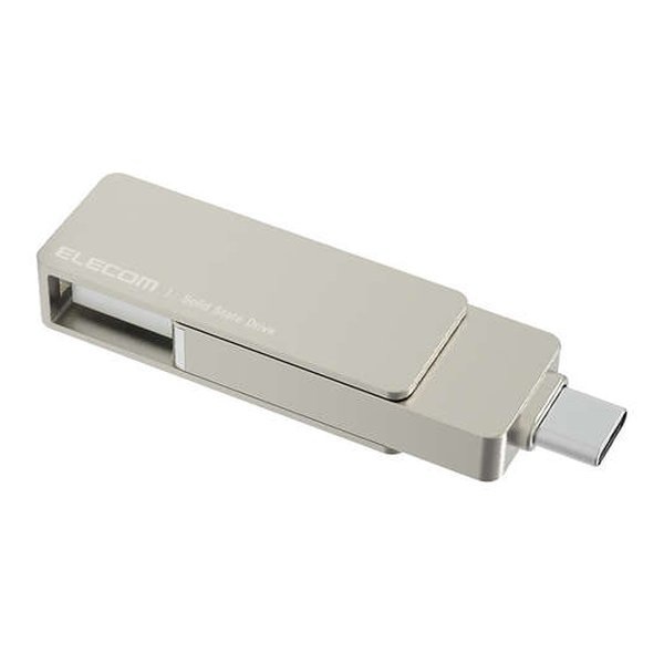 ポータブルSSD/USB3.2 Gen2 /Type-C＆Type-A/回転式 ESD-EPA0250GSV