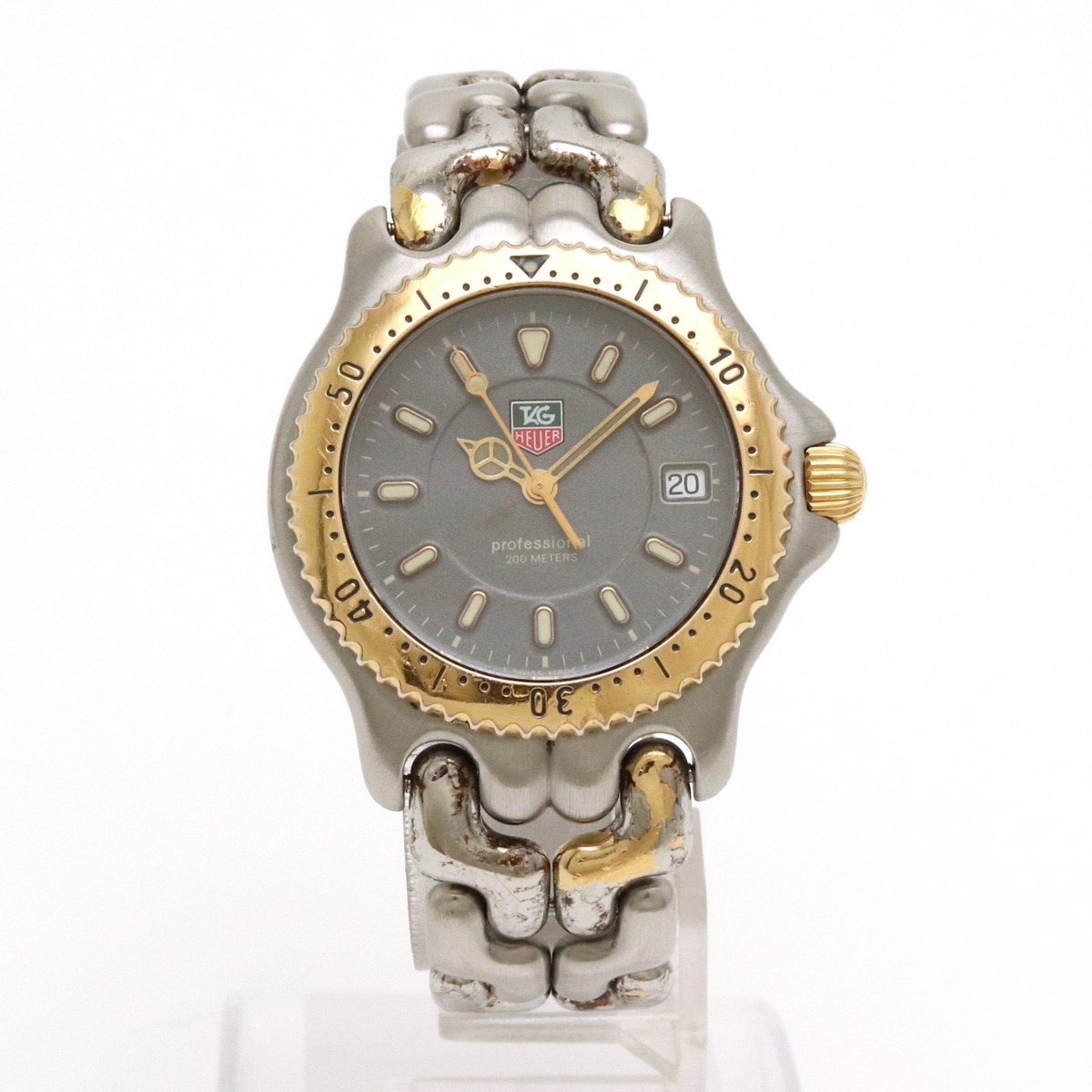 セルシリーズ プロフェッショナル グレー文字盤 SS GP コンビ ボーイズ ユニセックス クォーツ 腕時計 WG1220-K