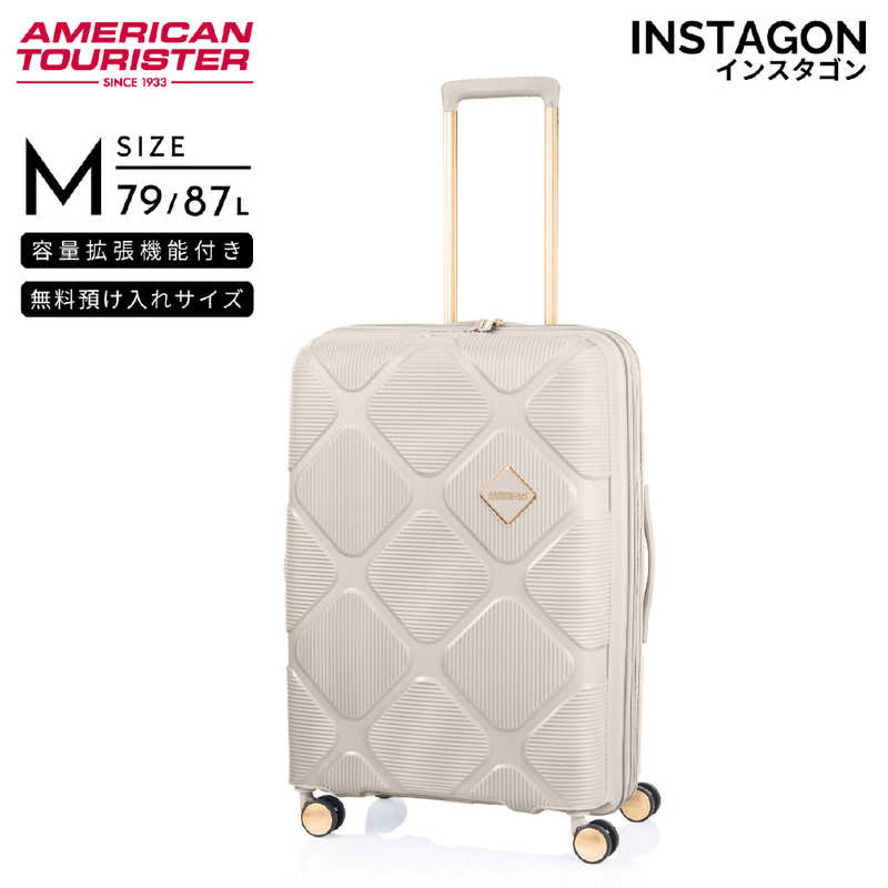 アメリカンツーリスター　拡張機能付きキャリー 無料預入 ( Mサイズ ) INSTAGON ( インスタゴン ) ［ TSAロック搭載 ］ クリーム　HJ4＊35016