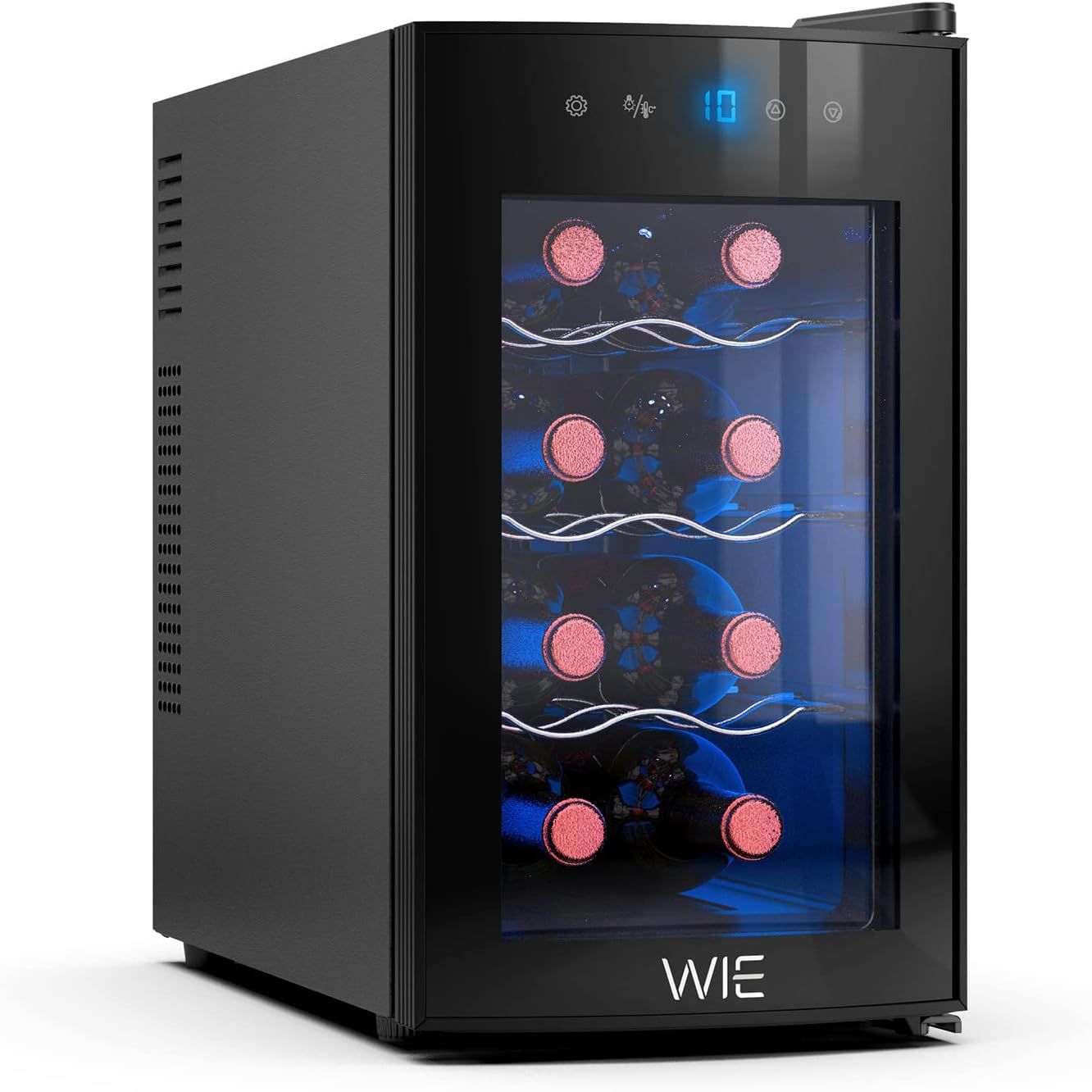 ワインセラー 8本収納 省エネ エコ 振動抑制 恒温保湿 安定性能 【PSE安全認証+2層紫外線UVカット強化グラス】 コンパクトモデル 日本チップ ワインクーラー 缶ビール 日本酒保存 温度設定 家