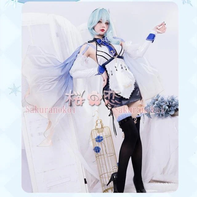 原神 げんしん genshin Eula ユーラ エウルア メイド コスプレ 衣装 cosplay イベント パーティー コスチューム 変装 仮装 uw1604