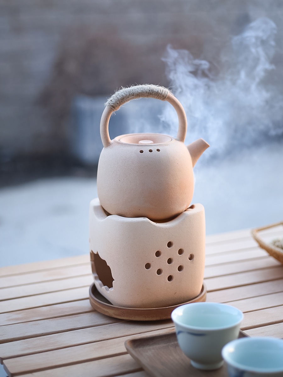 茶テイスティングセット茶器セットお茶セット屋外家庭用小型ティーポット一人用セラミック炭火製茶ストーブ