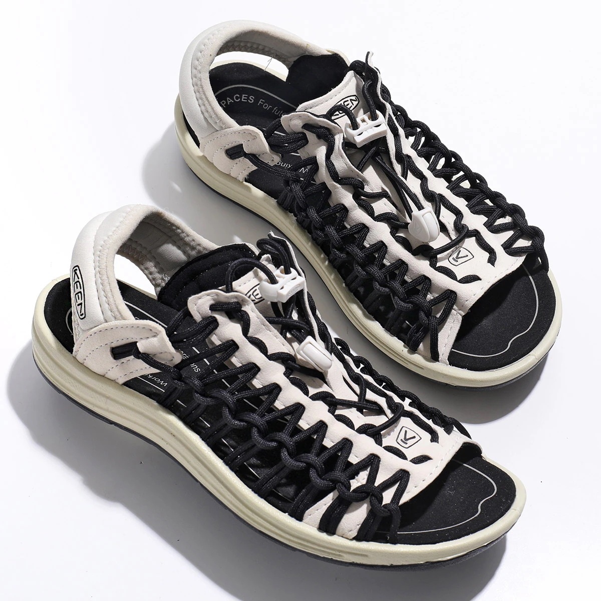 KEEN キーン サンダル UNEEK II OT ユニーク ツー オーティー 1027299 レディース バンジーコード 軽量 ロゴ シューズ 靴 BIRCH/BLACK