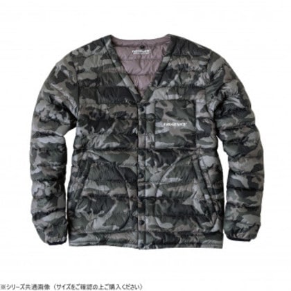 イーブンリバー ファイバーダウンジャケット カモフラグレー(45) サイズ:L R127