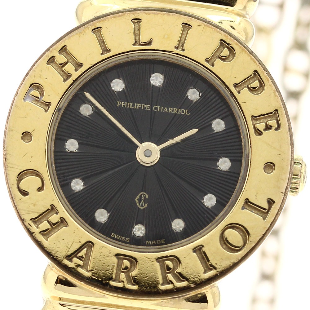 フィリップ・シャリオール PHILIPPE CHARRIOL 7007901 サントロペ クォーツ レディース _897287【中古】