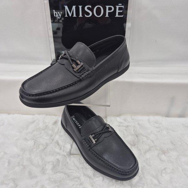 By 男性 クラシック カジュアル ローファー 122HT317DZ203 BLACK 2 JJ