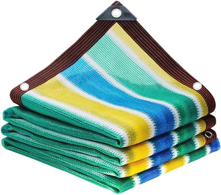 遮光ネット 日よけ シェード オーニング 防塵 目隠し UVカット ベランダ カーポート バルコニー (マルチ, 5mx6m)