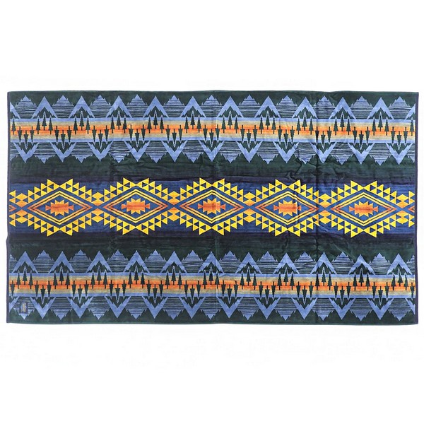 ペンドルトン アウトドア メンズ レディース ブランケット 101×177cm コットン100% ブルーマルチ XK233-53721HEROES PENDLETON