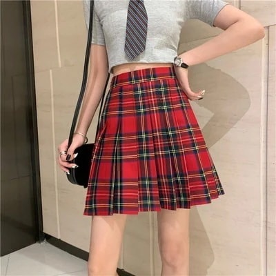 スカート ミニスカート プリーツスカート ミニ ミニ丈 ショート ショート丈 Aライン プリーツ ポリエステル かわいい おしゃれ お洒落 こなれ感 ラフ メンズライク ラブリー キュート ガーリー