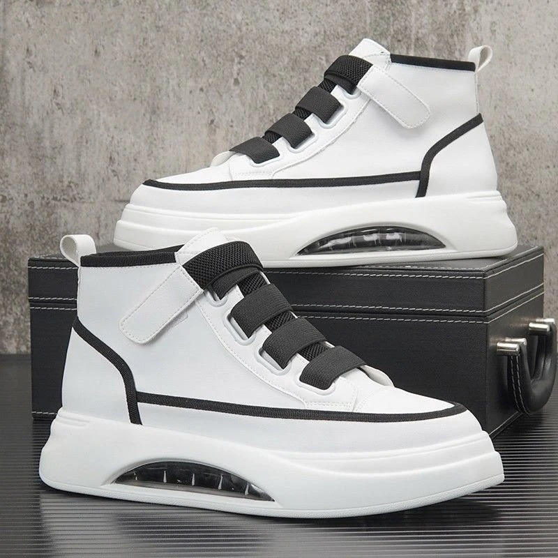 【急速出荷!】韓版 厚底 ファッション トレンド メンズ スニーカー 高顕 楽ちん 歩きやすい シンプル ホワイト カジュアルシューズ