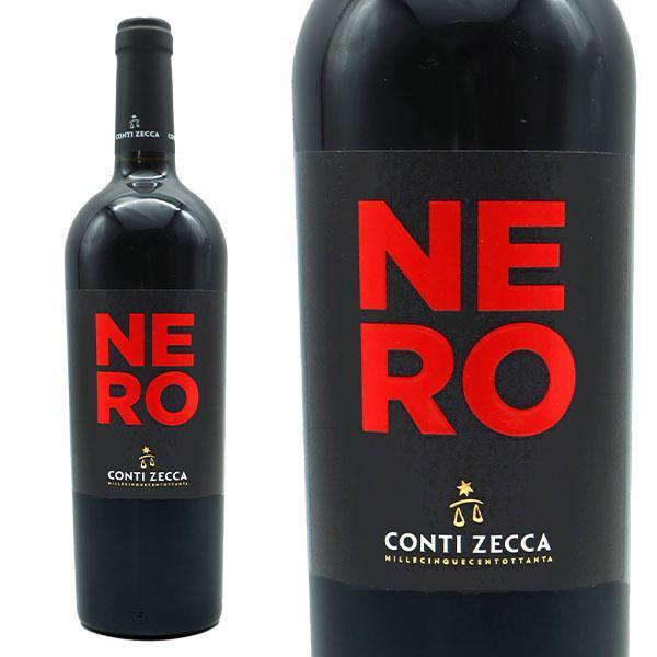 ネロ 2020 オーク樽18ヶ月熟成＋瓶熟成6ヶ月計24ヶ月 コンティ ゼッカ元詰 (プーリア州初のトレビッキエーリ10個獲得のスターワイナリー認定)NERO Conti Zecca 2020