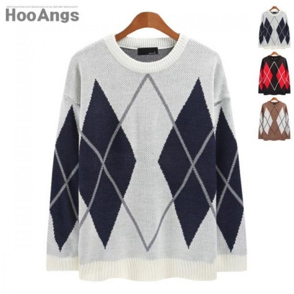 (ジュアンス) オーバーフィット Xダイアモンドラウンドニット OSSW6254