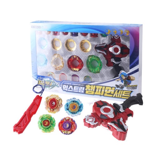 [チャージングトップスピナーBX] エクストリームチャンピオン スペシャルフルセット スピンコマ 4個飾りシール 韓国人気おもちゃ