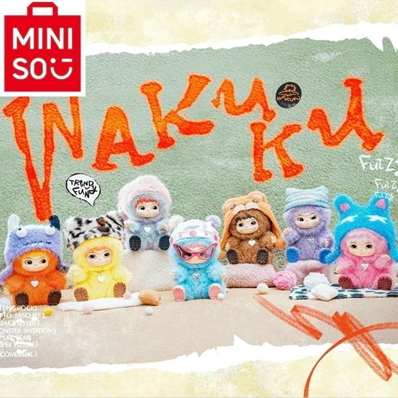 【公式正規品！3日出荷】M I N I S O WAKUKUワククウモコモコオシャレシリーズブラインドボックスぬいぐるみギフト