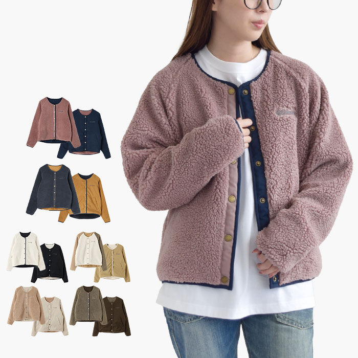 【2024秋冬新色追加】 ジャケット アウター レディース はっ水 撥水 リバーシブル ノーカラー ボア ウィメンズ シアトルマウンテン2 M L XL WR9240