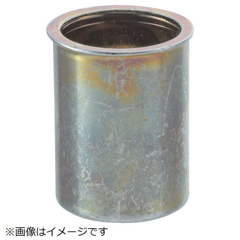 トラスコ中山　クリンプナット薄頭スチール 板厚2.5 M8X1.25 500入　TBNF8M25SC