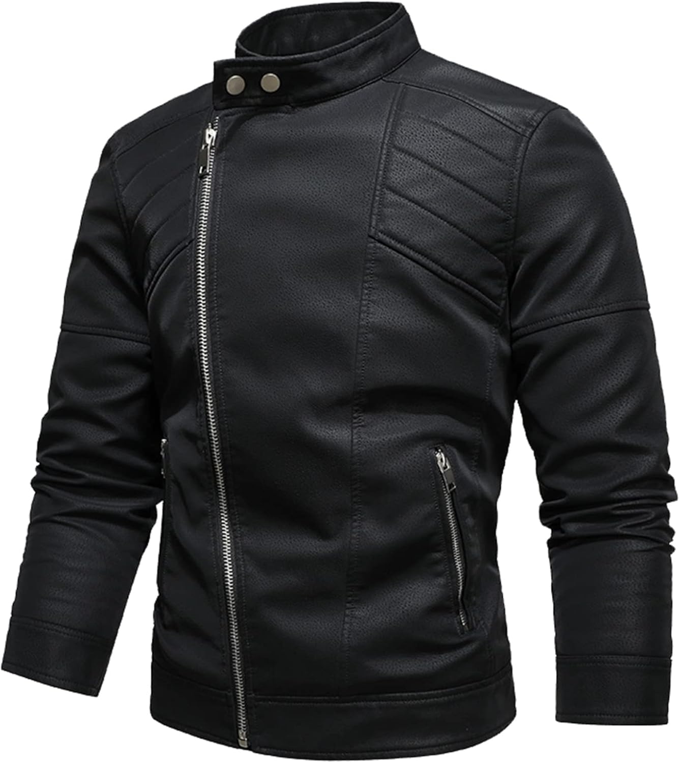 ライダースジャケット メンズ レザージャケット PU革ジャン 裏ボア 秋冬 立ち襟 ブルゾン 保温性 防風防寒 ショート丈 スリム アウトドア バイクジャケット バイカー トップス 大きいサイズ