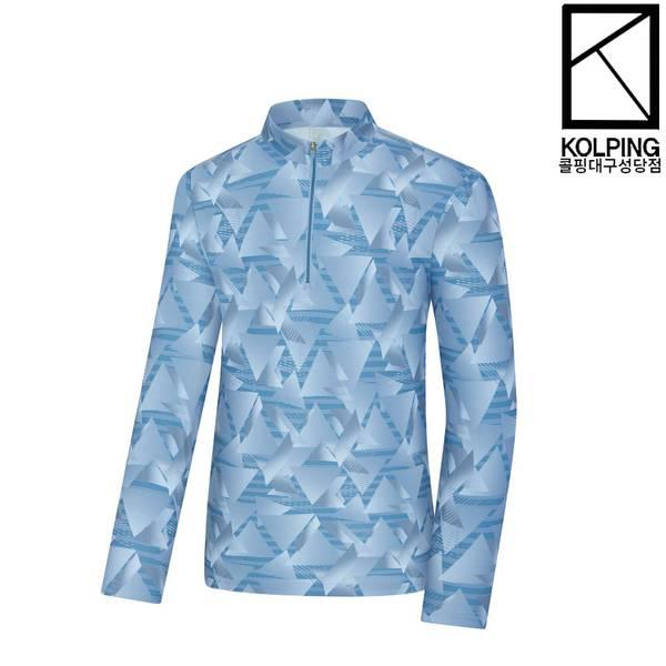 メンズ春秋トリコット冷感素材を使用したプリントジップアップTシャツ KWT4234M ペネダ