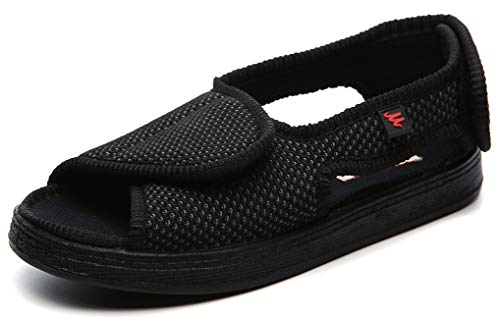 Eagsouni 介護サンダル 介護シューズ メンズ マジックテープ 高齢者用 リハビリ靴 シニアシューズ 甲高 幅広 老人靴 4E 滑り止め